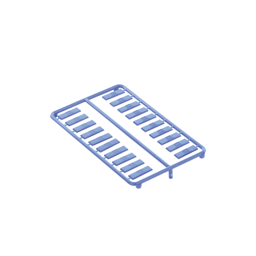 Paquete de 100 Iconos de Datos de Instalación a Presión, Para Jacks Mini-Com de Panduit, De Plástico, Color Azul