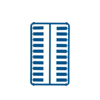 Paquete de 100 Iconos de Datos de Instalación a Presión, Para Jacks Mini-Com de Panduit, De Plástico, Color Azul
