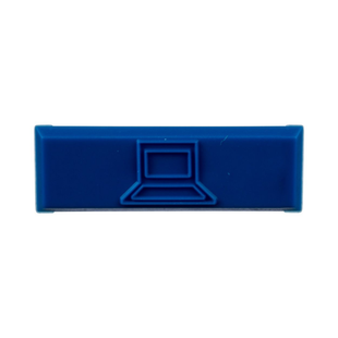 Paquete de 100 Iconos de Datos de Instalación a Presión, Para Jacks Mini-Com de Panduit, De Plástico, Color Azul