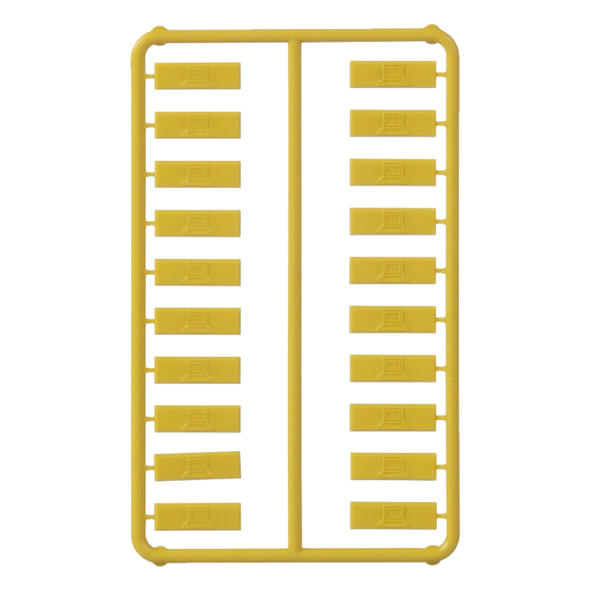 Paquete de 100 Iconos de Datos de Instalación a Presión, Para Jacks Mini-Com de Panduit, De Plástico, Color Amarillo