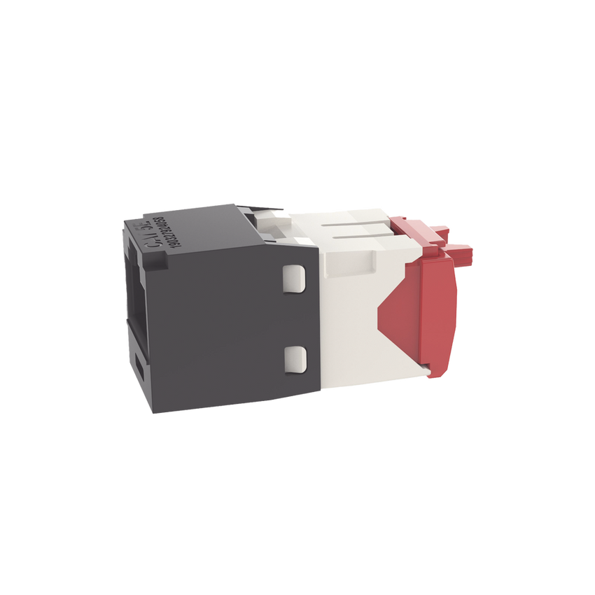 Conector Jack RJ45 Estilo TG, Mini-Com, Categor�a 5e, de 8 Posiciones y 8 Cables, Color Negro