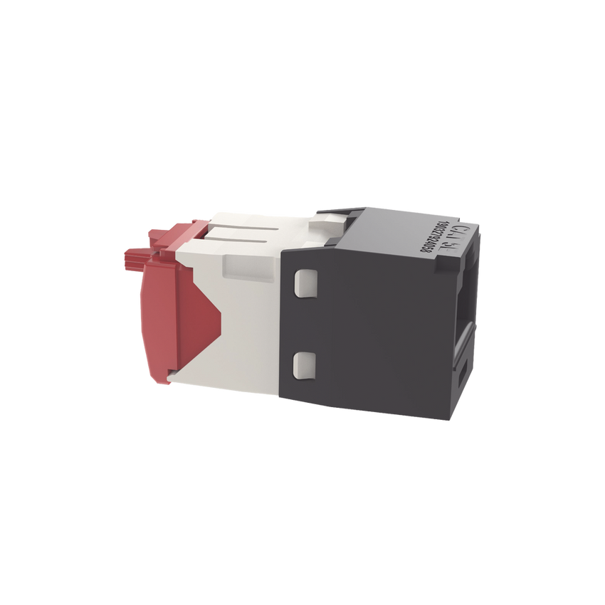 Conector Jack RJ45 Estilo TG, Mini-Com, Categor�a 5e, de 8 Posiciones y 8 Cables, Color Negro