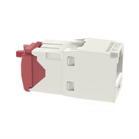 Conector Jack RJ45 Estilo TG, Mini-Com, Categoría 5e, de 8 Posiciones y 8 Cables, Color Blanco Mate