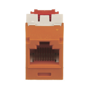 Conector Jack RJ45 Estilo TG, Mini-Com, Categor�a 5e, de 8 Posiciones y 8 Cables, Color Naranja