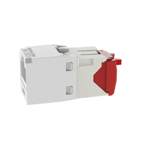 Conector Jack RJ45 Estilo TG, Mini-Com, Categoría 5e, de 8 Posiciones y 8 Cables, Color Blanco
