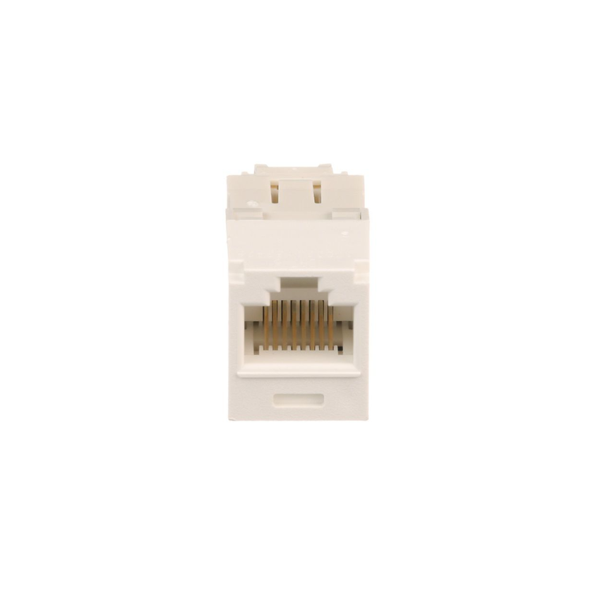 Conector Jack RJ45 Estilo TG, Mini-Com, Categoría 6, de 8 Posiciones y 8 Cables, Color Blanco Ártico