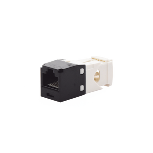 Conector Jack RJ45 Estilo TG, Mini-Com, Categoría 6, de 8 Posiciones y 8 Cables, Color Negro