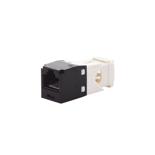 Conector Jack RJ45 Estilo TG, Mini-Com, Categoría 6, de 8 Posiciones y 8 Cables, Color Negro
