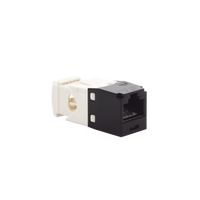 Conector Jack RJ45 Estilo TG, Mini-Com, Categoría 6, de 8 Posiciones y 8 Cables, Color Negro
