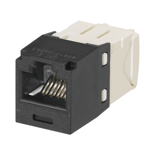 Conector Jack RJ45 Estilo TG, Mini-Com, Categoría 6, de 8 posiciones y 8 cables, Color Negro