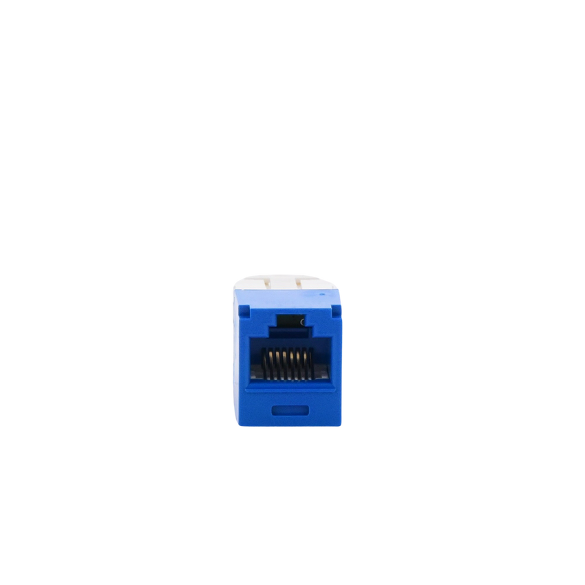 Conector Jack RJ45 Estilo TG, Mini-Com, Categoría 6, de 8 Posiciones y 8 Cables, Color Azul