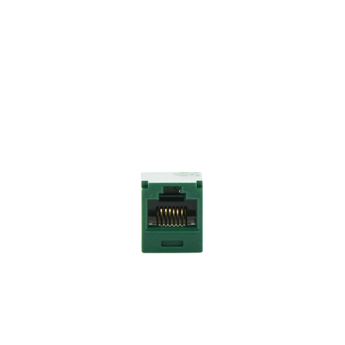 Conector Jack RJ45 Estilo TG, Mini-Com, Categoría 6, de 8 Posiciones y 8 Cables, Color Verde