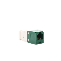 Conector Jack RJ45 Estilo TG, Mini-Com, Categoría 6, de 8 Posiciones y 8 Cables, Color Verde