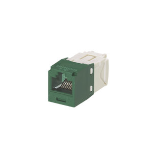 Conector Jack RJ45 Estilo TG, Mini-Com, Categoría 6, de 8 posiciones y 8 cables, Color Verde