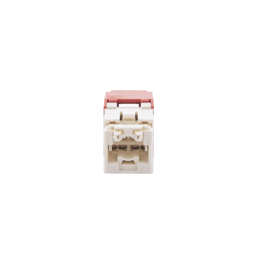Conector Jack RJ45 Estilo TG, Mini-Com, Categoría 6, de 8 Posiciones y 8 Cables, Color Rojo