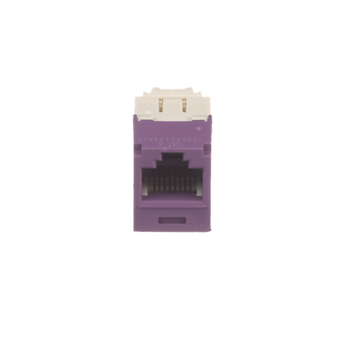 Conector Jack RJ45 Estilo TG, Mini-Com, Categoría 6, de 8 Posiciones y 8 Cables, Color Violeta
