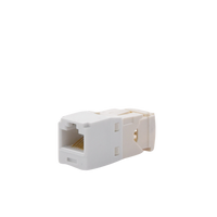 Conector Jack RJ45 Estilo TG, Mini-Com, Categoría 6, de 8 Posiciones y 8 Cables, Color Blanco