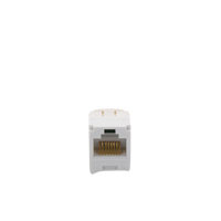 Conector Jack RJ45 Estilo TG, Mini-Com, Categoría 6, de 8 Posiciones y 8 Cables, Color Blanco