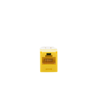 Conector Jack RJ45 Estilo TG, Mini-Com, Categoría 6, de 8 Posiciones y 8 Cables, Color Amarillo