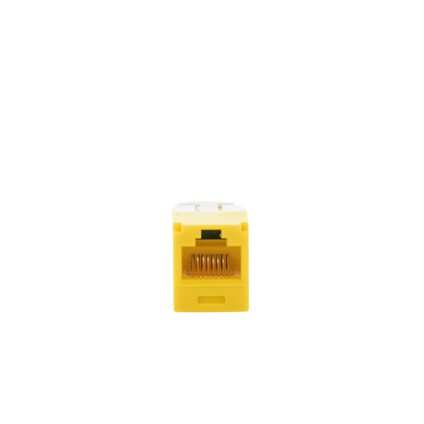 Conector Jack RJ45 Estilo TG, Mini-Com, Categoría 6, de 8 Posiciones y 8 Cables, Color Amarillo