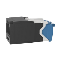 Conector Jack RJ45 Estilo TG, Mini-Com, Categoría 6A, de 8 Posiciones y 8 Cables, Color Negro