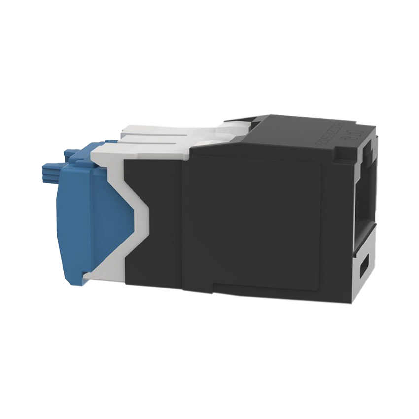 Conector Jack RJ45 Estilo TG, Mini-Com, Categoría 6A, de 8 Posiciones y 8 Cables, Color Negro