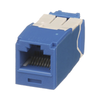 Conector Jack RJ45 Estilo TG, Mini-Com, Categoría 6A, de 8 Posiciones y 8 Cables, Color Azul