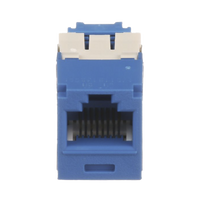 Conector Jack RJ45 Estilo TG, Mini-Com, Categoría 6A, de 8 Posiciones y 8 Cables, Color Azul