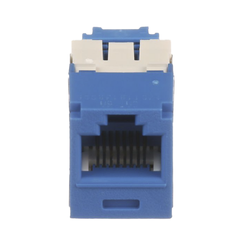 Conector Jack RJ45 Estilo TG, Mini-Com, Categoría 6A, de 8 Posiciones y 8 Cables, Color Azul