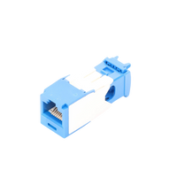 Conector Jack RJ45 Estilo TG, Mini-Com, Categoría 6A, de 8 Posiciones y 8 Cables, Color Azul