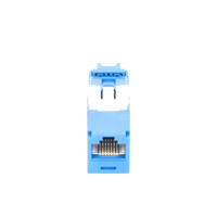 Conector Jack RJ45 Estilo TG, Mini-Com, Categoría 6A, de 8 Posiciones y 8 Cables, Color Azul