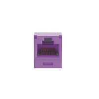 Conector Jack RJ45 Estilo TG, Mini-Com, Categoría 6A, de 8 Posiciones y 8 Cables, Color Violeta