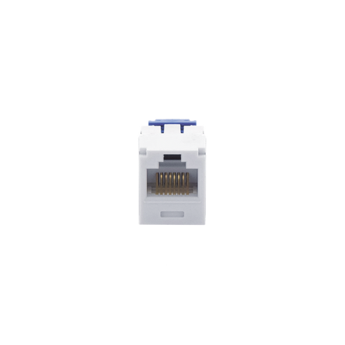 Conector Jack RJ45 Estilo TG, Mini-Com, Categoría 6A, de 8 Posiciones y 8 Cables, Color Blanco
