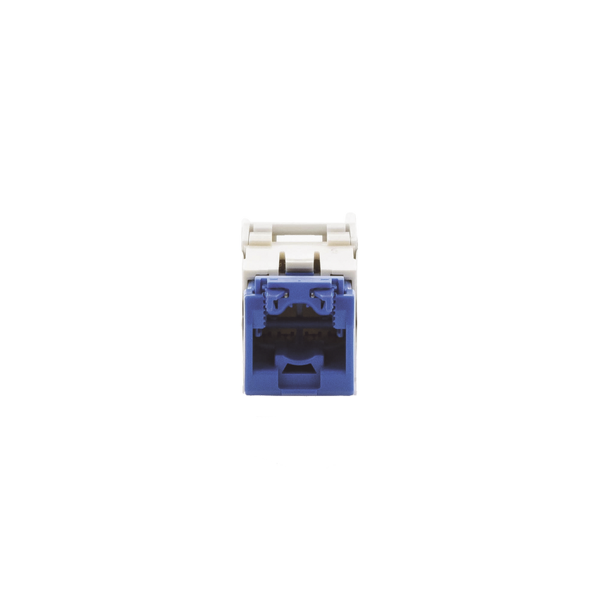 Conector Jack RJ45 Estilo TG, Mini-Com, Categoría 6A, de 8 Posiciones y 8 Cables, Color Blanco