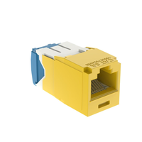 Conector Jack RJ45 Estilo TG, Mini-Com, Categoría 6A, de 8 Posiciones y 8 Cables, Color Amarillo
