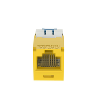 Conector Jack RJ45 Estilo TG, Mini-Com, Categoría 6A, de 8 Posiciones y 8 Cables, Color Amarillo
