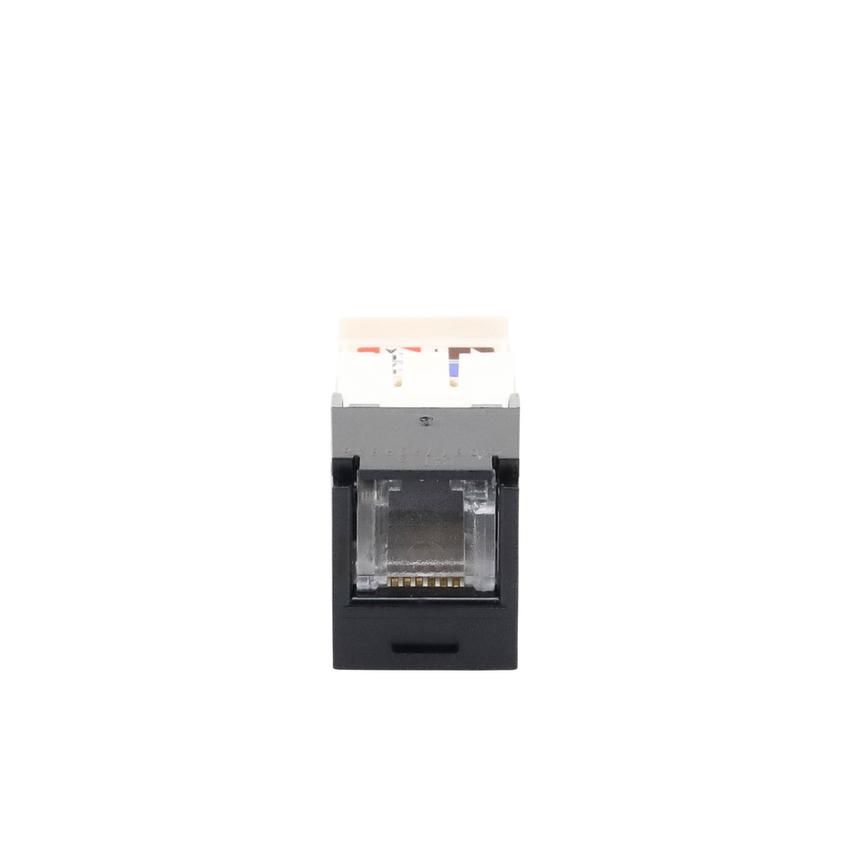 Conector Jack RJ45 Estilo TG con Ventana, Mini-Com, Categor�a 6, de 8 Posiciones y 8 Cables, Color Negro