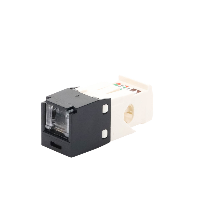 Conector Jack RJ45 Estilo TG con Ventana, Mini-Com, Categor�a 6, de 8 Posiciones y 8 Cables, Color Negro