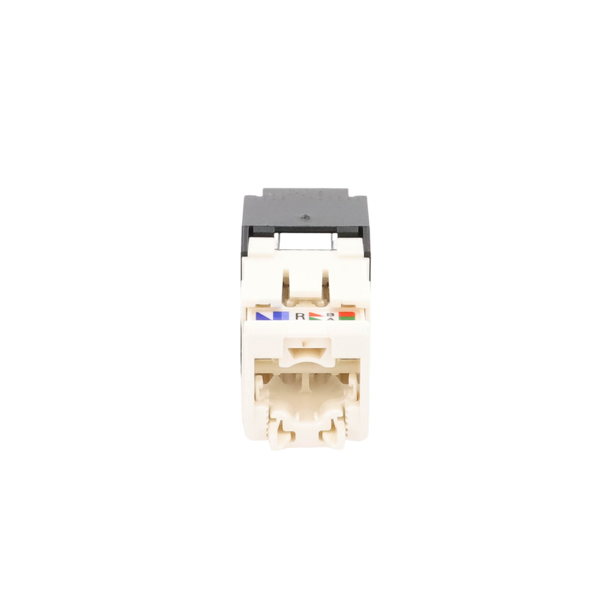 Conector Jack RJ45 Estilo TG con Ventana, Mini-Com, Categor�a 6, de 8 Posiciones y 8 Cables, Color Negro