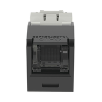 Conector Jack RJ45 Estilo TG con Ventana, Mini-Com, Categor�a 6, de 8 Posiciones y 8 Cables, Color Negro