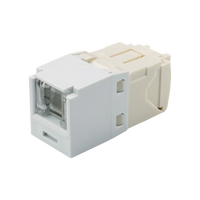 Conector Jack RJ45 Estilo TG con Ventana, Mini-Com, Categoría 6, de 8 posiciones y 8 cables, Color Blanco