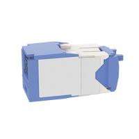 Conector Jack RJ45 Estilo TG con Ventana, Mini-Com, Categoría 6A, de 8 Posiciones y 8 Cables, Color Azul