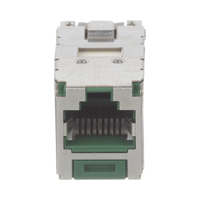 Conector Jack RJ45 Blindado, Estilo TG, Mini-Com, Categoría 6A, de 8 Posiciones y 8 Cables, Color Verde