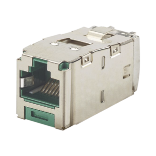 Conector Jack RJ45 Blindado, Estilo TG, Mini-Com, Categoría 6A, de 8 posiciones y 8 cables, Color Verde