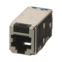 Conector Jack RJ45 Blindado, Estilo TG, Mini-Com, Categoría 6A, de 8 Posiciones y 8 Cables, Color Negro
