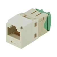 Conector Jack RJ45 Estilo TG, Mini-Com, Categoría 6, de 8 posiciones y 8 cables de Calibre 28/30 AWG, Color Blanco