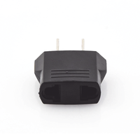 Adaptador de enchufe europea a americano, Calidad PREMIUM @ 6 A ; 110 - 250 Vca