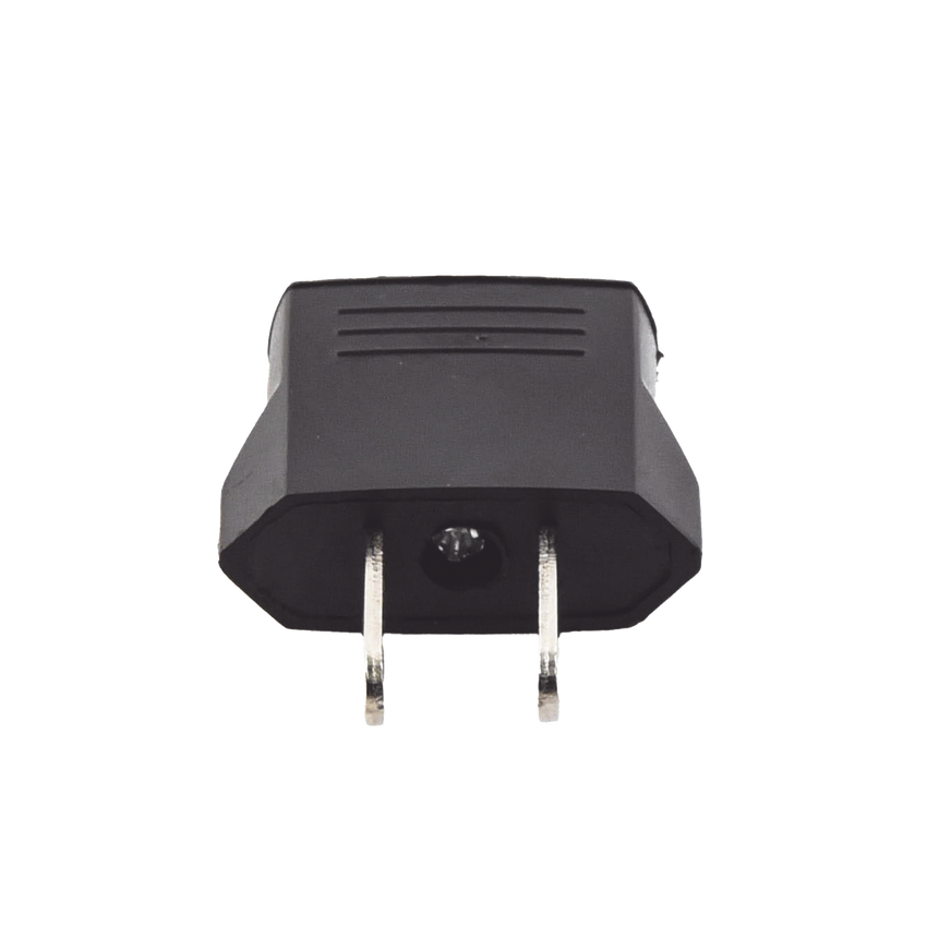 Adaptador de enchufe europea a americano, Calidad PREMIUM @ 6 A ; 110 - 250 Vca