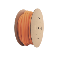 Tubo Corrugado Abierto para Protección de Cables, 1in (25.4 mm) de Diámetro, 30.5 m de Largo, Color Naranja