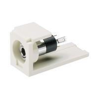 Módulo Estéreo de 3.5mm (1/8"), Tipo Mini-Com, Para Soldar, Color Blanco Mate